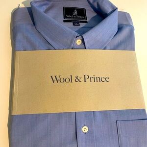Wool&prince Men’s light blue button down shirt